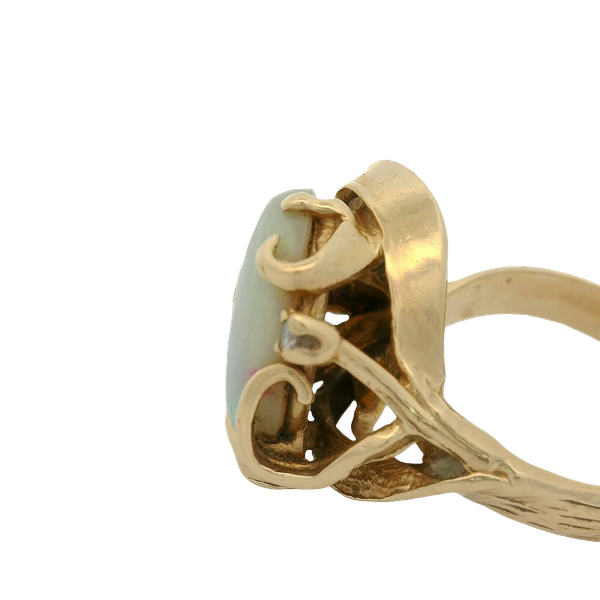 14K Yellow Gold Opal Freeform Ring Image 2 Chipper's Jewelry Bonney Lake, WA
