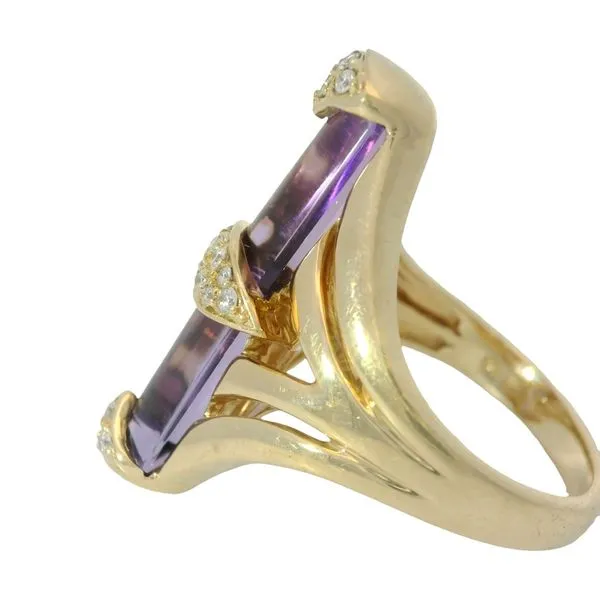 14KY Amethyst Diamond Ring Sz.7 Image 2 Chipper's Jewelry Bonney Lake, WA