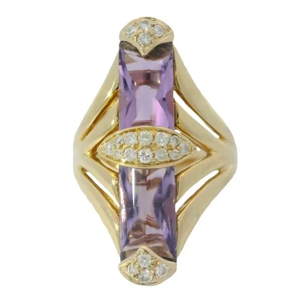 14KY Amethyst Diamond Ring Sz.7 Chipper's Jewelry Bonney Lake, WA
