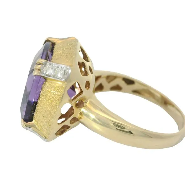 14KY Amethyst Diamond Rng Sz. 8 Image 2 Chipper's Jewelry Bonney Lake, WA