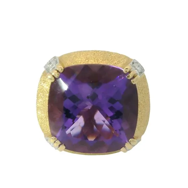 14KY Amethyst Diamond Rng Sz. 8 Chipper's Jewelry Bonney Lake, WA