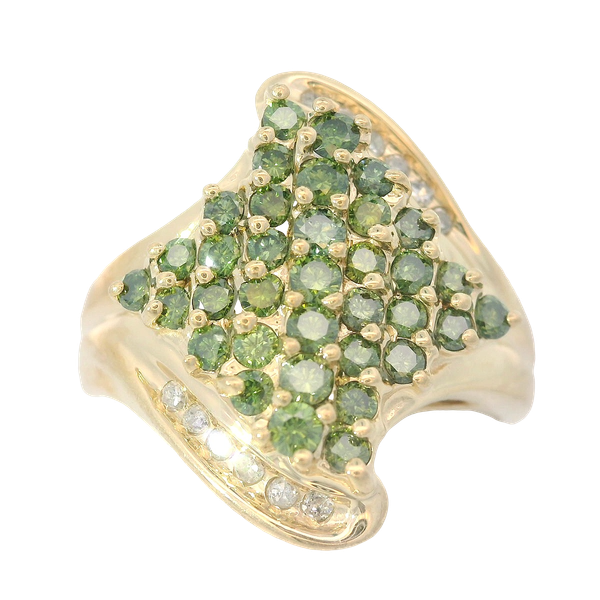 14K Yellow Gold Demantoid Garnet Ring Chipper's Jewelry Bonney Lake, WA