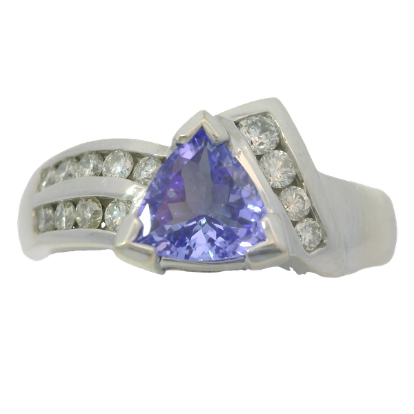 14K White Gold Tanzanite & Diamonds Fashion Ring Chipper's Jewelry Bonney Lake, WA