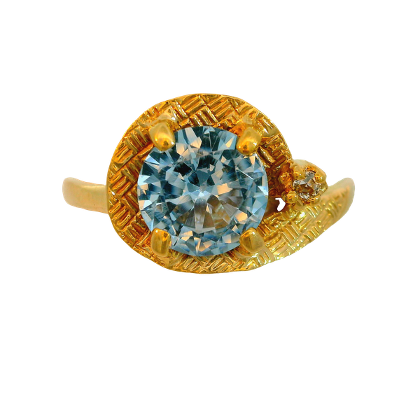 10KY Lab-Grown Blue Spinel Ring.  Approximately 1.50ctw.  SZ 7. Chipper's Jewelry Bonney Lake, WA