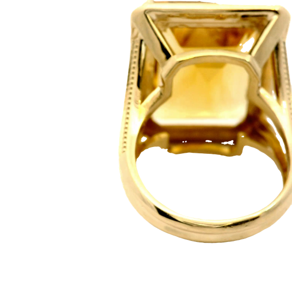 14KY Citrine and Diamond Halo Ring.  SZ 6.75 Image 4 Chipper's Jewelry Bonney Lake, WA