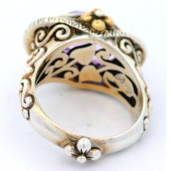 Sterling Silver 18K Gold Accent, Amethyst Ring, size 8 Image 3 Chipper's Jewelry Bonney Lake, WA
