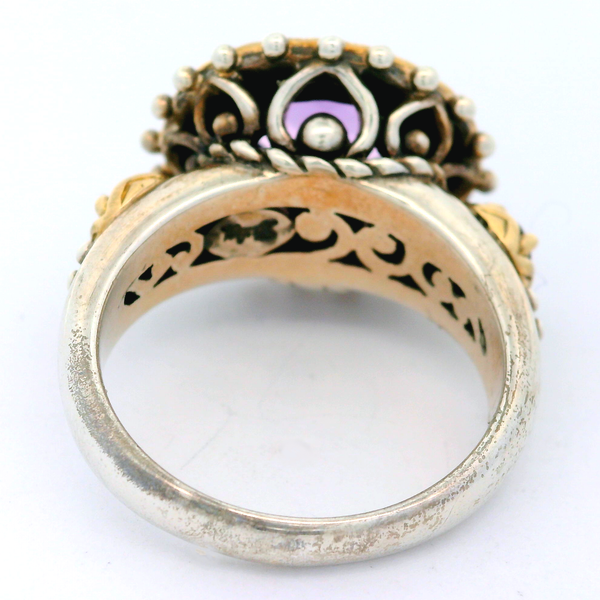 Sterling Silver 18K Gold Accent, Amethyst Ring, size 8 Image 3 Chipper's Jewelry Bonney Lake, WA