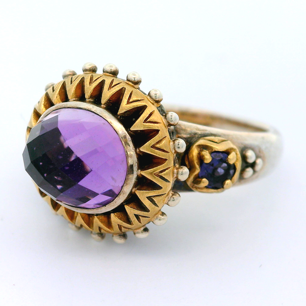 Sterling Silver 18K Gold Accent, Amethyst Ring, size 8 Chipper's Jewelry Bonney Lake, WA