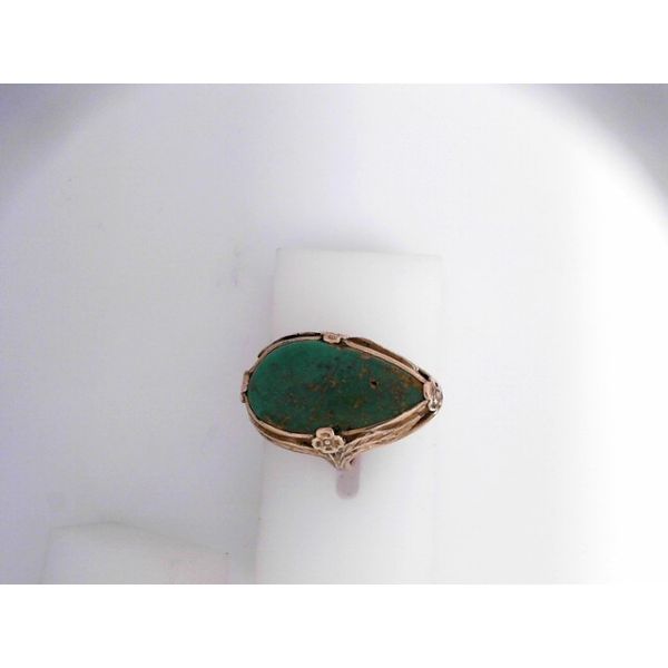 10KY Green Turquoise Ring. SZ 5.5 Chipper's Jewelry Bonney Lake, WA