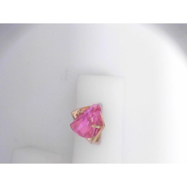 10KY Lighthouse Lens Cut Synthetic Pink Sapphire Ring. SZ 5.5 Chipper's Jewelry Bonney Lake, WA