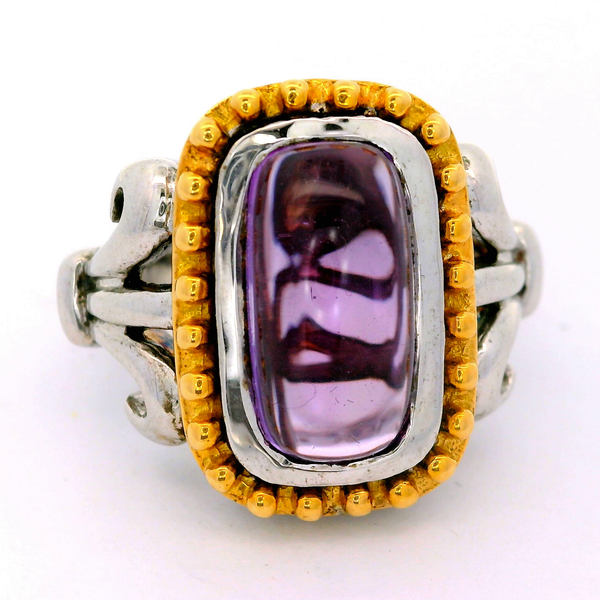 Sterling Silver 18K Gold Accent, Amethyst Ring, size 7 Chipper's Jewelry Bonney Lake, WA