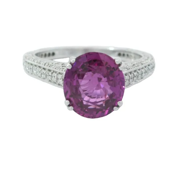 14K White Gold Pink Sapphire Engagement Ring Image 2 Chipper's Jewelry Bonney Lake, WA