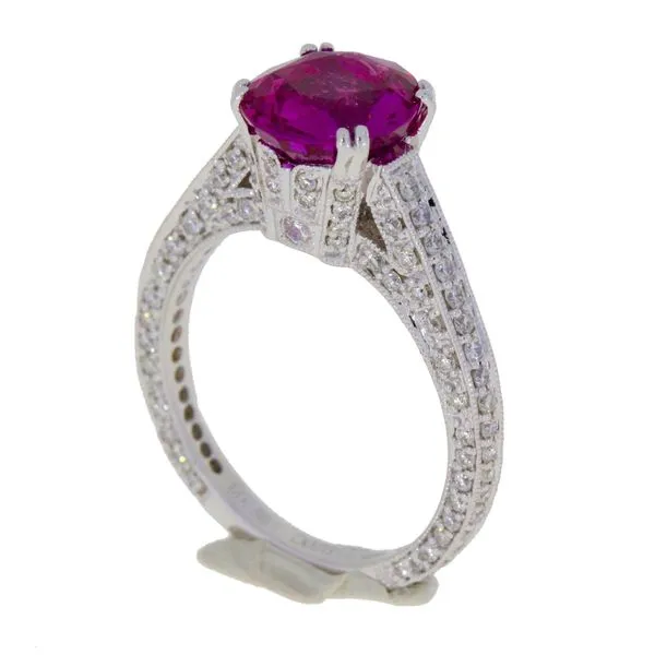 14K White Gold Pink Sapphire Engagement Ring Chipper's Jewelry Bonney Lake, WA