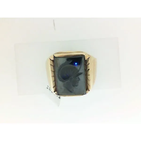 10K Yellow Gold Hemitite Intaglio Men's Ring Chipper's Jewelry Bonney Lake, WA