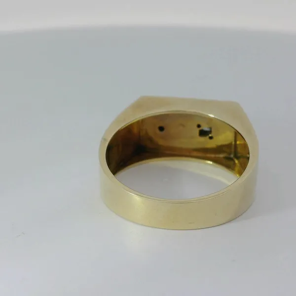 14K Yellow Gold Lapis Lazuli & Diamond Men's Ring Image 4 Chipper's Jewelry Bonney Lake, WA