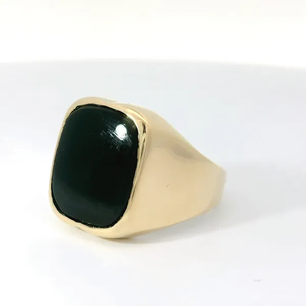 10K Yellow Square Cut Onyx Men's Ring Image 3 Chipper's Jewelry Bonney Lake, WA