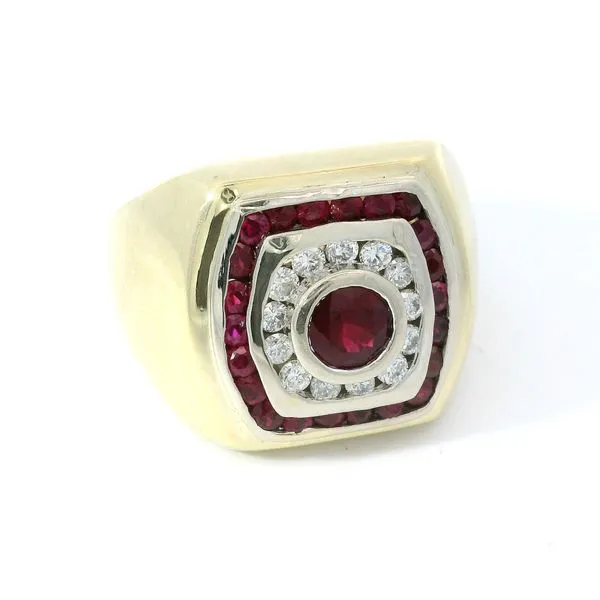 14K Yellow Ruby & Diamond Ring Chipper's Jewelry Bonney Lake, WA