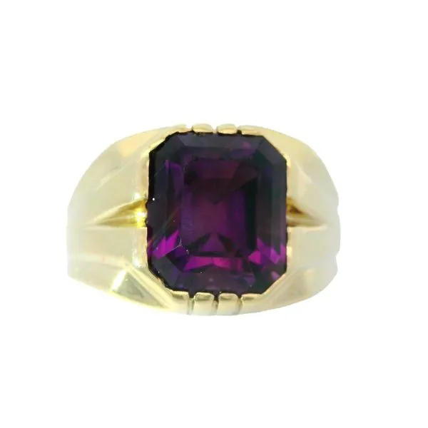 10KY Vintage Synthetic Purple Ring Sz. 10.5 Chipper's Jewelry Bonney Lake, WA