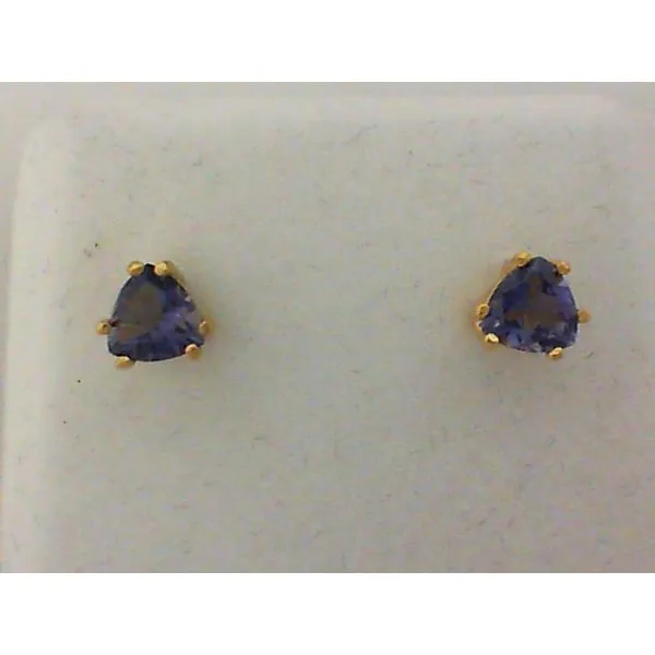 14Kt Yellow Gold Tanzanite Vintage Earrings similar item image