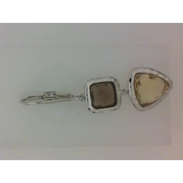 Sterling Silver Rose Quartz and Smoky Quartz Earrings Chipper's Jewelry Bonney Lake, WA