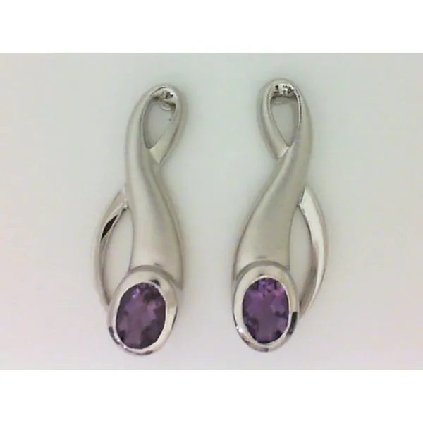 Sterling Silver Oval Amethyst Earrings Chipper's Jewelry Bonney Lake, WA
