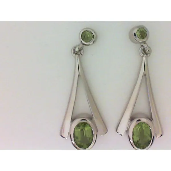 Sterling Silver Oval Peridot Earrings Chipper's Jewelry Bonney Lake, WA