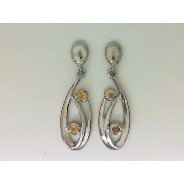Sterling Silver Round Citrine Earrings Chipper's Jewelry Bonney Lake, WA