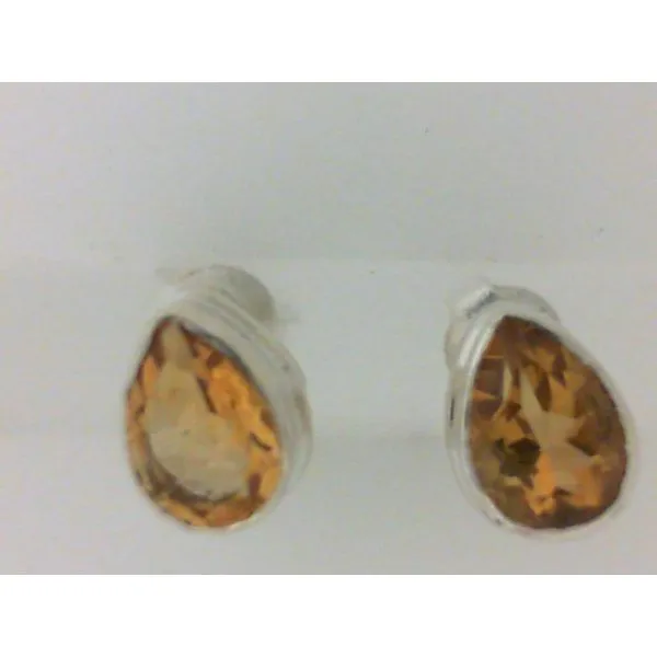 Sterling Silver Pear Citrine Earrings Chipper's Jewelry Bonney Lake, WA