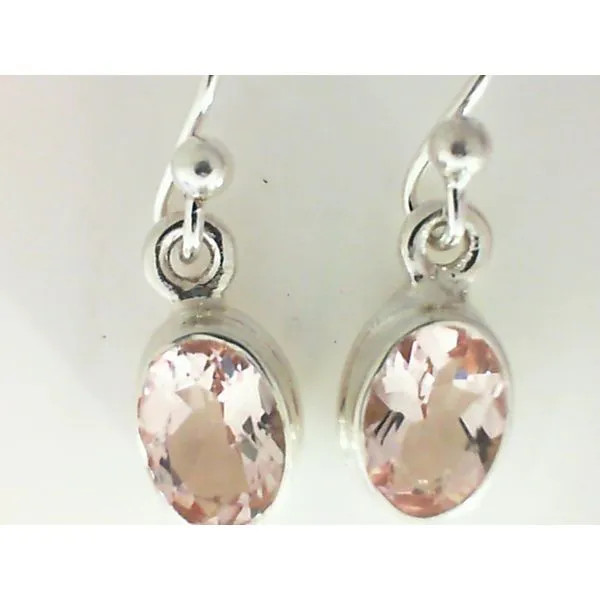 Sterling Silver Oval Morganite Earrings Chipper's Jewelry Bonney Lake, WA