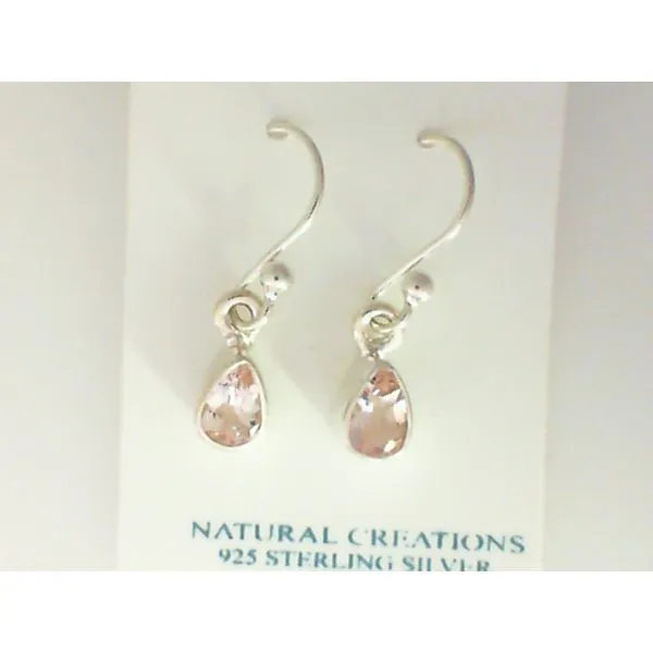 Sterling Silver Pear Morganite Earrings Chipper's Jewelry Bonney Lake, WA
