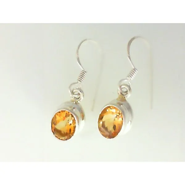 Sterling Silver Oval Citrine Earrings Chipper's Jewelry Bonney Lake, WA