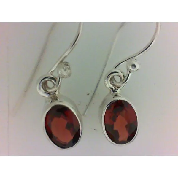 Sterling Silver Oval Garnet Earrings Chipper's Jewelry Bonney Lake, WA