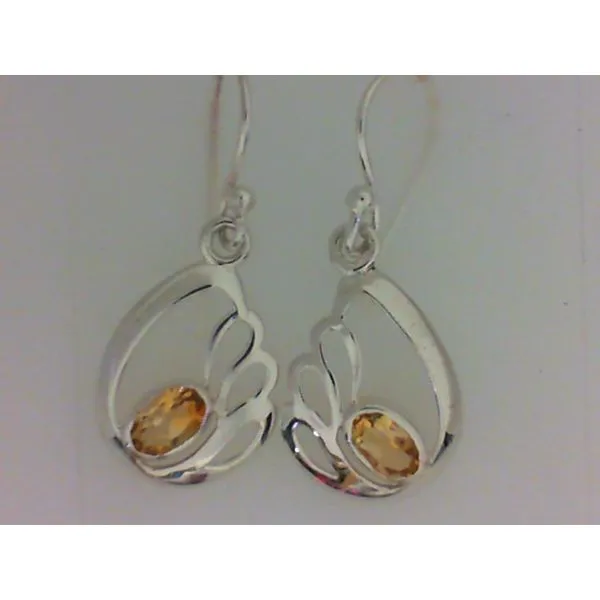 Sterling Silver Oval Citrine Earrings Chipper's Jewelry Bonney Lake, WA