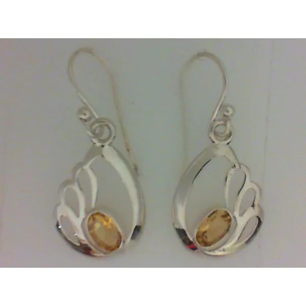 Sterling Silver Oval Citrine Earrings Chipper's Jewelry Bonney Lake, WA