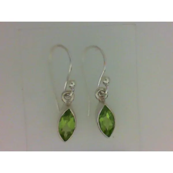 Sterling Silver Marquise Peridot Dangle Earrings Chipper's Jewelry Bonney Lake, WA