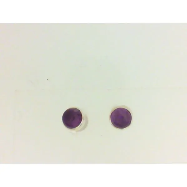 Sterling Silver Round Amethyst Earrings Chipper's Jewelry Bonney Lake, WA