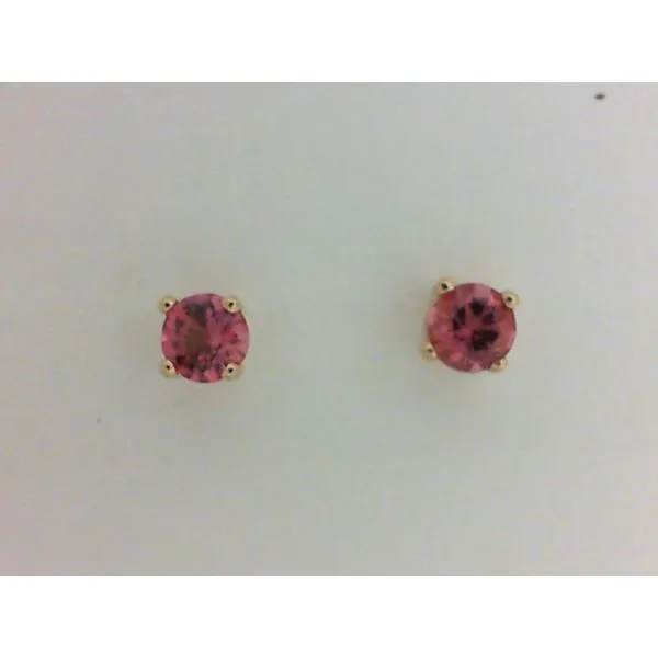 3mm Rnd Pink Tourmaline 14KY Studs Image 2 Chipper's Jewelry Bonney Lake, WA