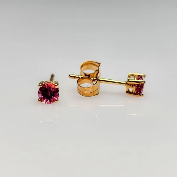 3mm Rnd Pink Tourmaline 14KY Studs Chipper's Jewelry Bonney Lake, WA