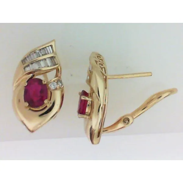 Ruby Leverback Earrings Image 2 Chipper's Jewelry Bonney Lake, WA