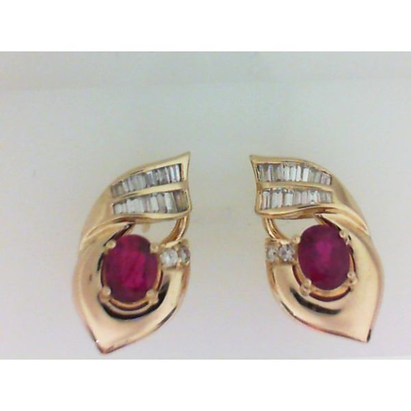 Ruby Leverback Earrings Image 3 Chipper's Jewelry Bonney Lake, WA