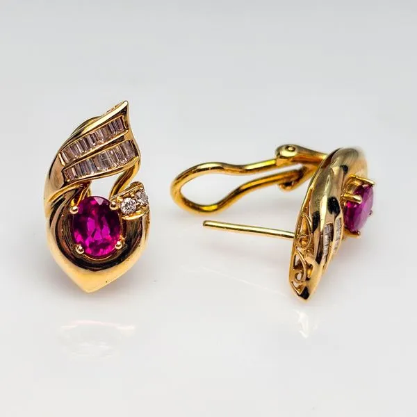 Ruby Leverback Earrings Chipper's Jewelry Bonney Lake, WA