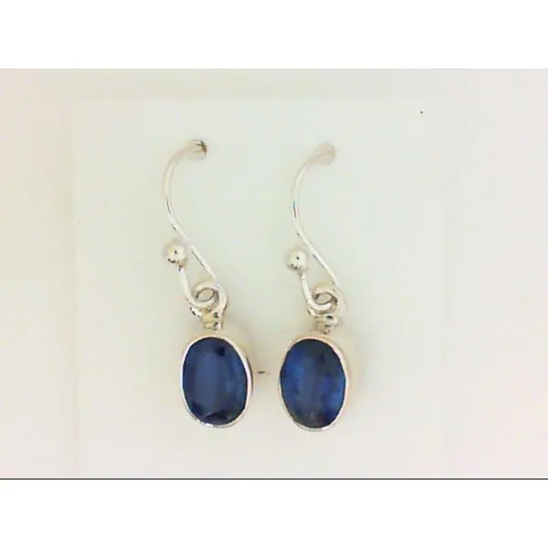 925 Sterling Silver Oval Kyanite Dangle Earrings Chipper's Jewelry Bonney Lake, WA