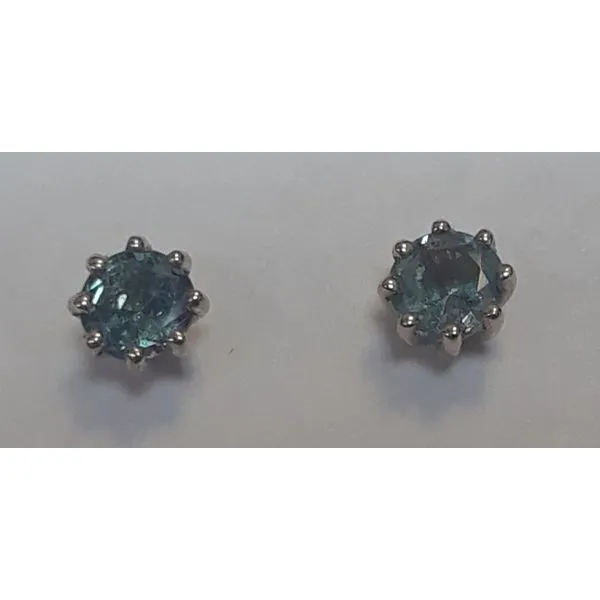 14K White Gold Alexandrite Stud Earrings Image 2 Chipper's Jewelry Bonney Lake, WA