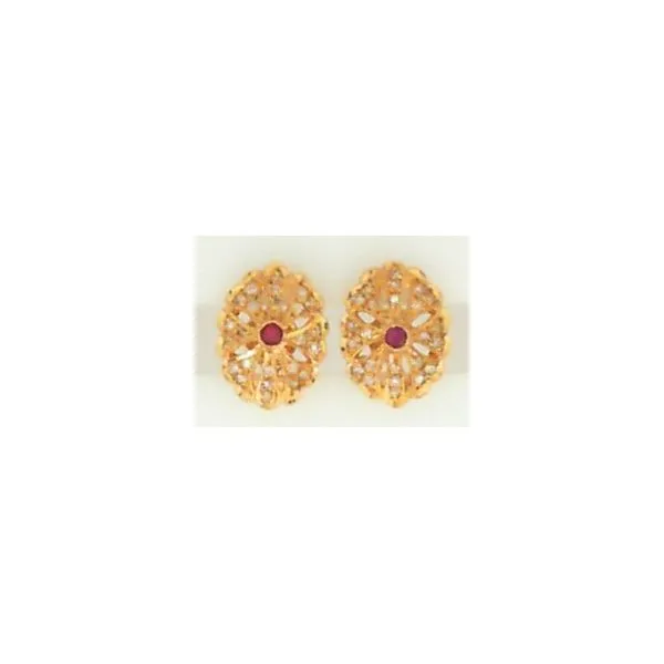 14Kt Yellow Gold Ruby Earrings Chipper's Jewelry Bonney Lake, WA
