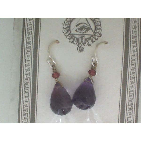 Sterling Silver Amethyst and Garnet Earrings Chipper's Jewelry Bonney Lake, WA