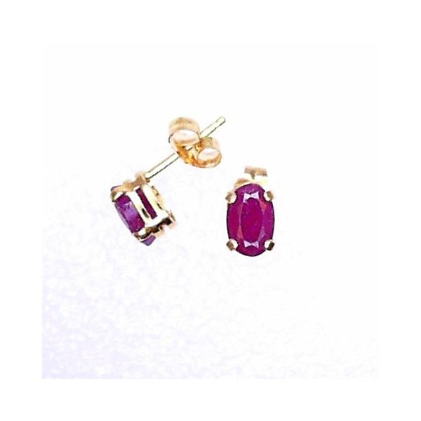 14KY Oval Ruby Stud Earrings Chipper's Jewelry Bonney Lake, WA