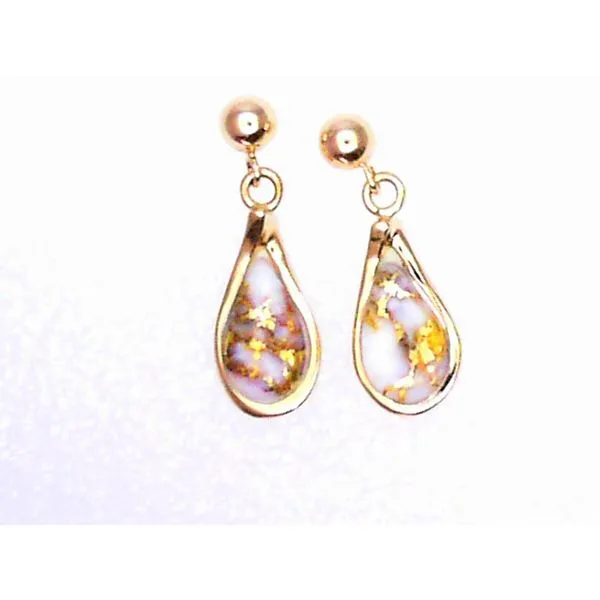 14KY Natural Nugget & Quartz Earrings Chipper's Jewelry Bonney Lake, WA