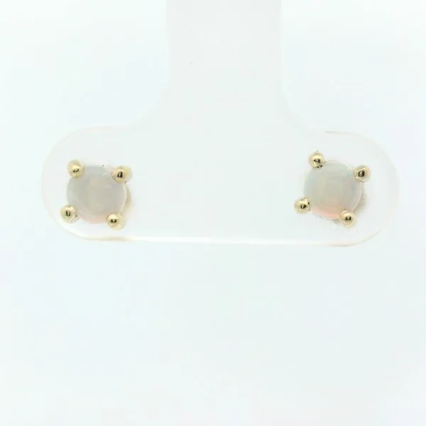 14KY 4.55 mm Round Opal Stud Earrings Chipper's Jewelry Bonney Lake, WA