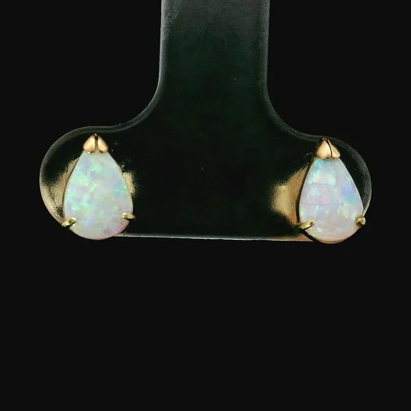 14K Yellow Gold Opal Stud Earrings Chipper's Jewelry Bonney Lake, WA
