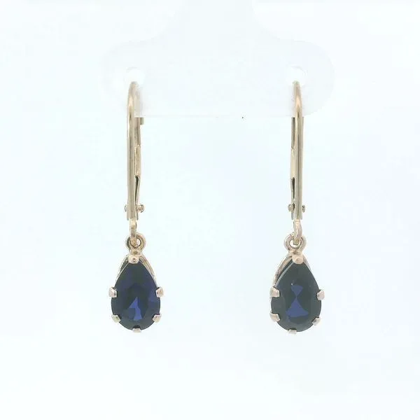 10Kt Yellow Gold Lab Grown Sapphire Earrings Chipper's Jewelry Bonney Lake, WA